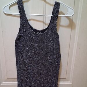 Poof! Glittery Black Camisole Top